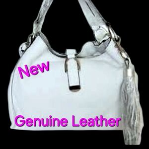 White Purse Genuine HOBO G.I.L.I Genuine Leather Bag